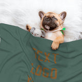 Custom Blue Green Khaki Pet Blanket