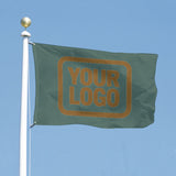 Custom Blue Green Khaki Flag