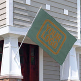 Custom Blue Green Khaki Flag