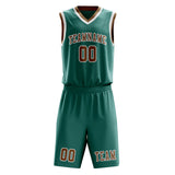 Custom Blue Green Khaki Basketball Set