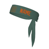Custom Blue Green Orange Headband