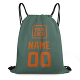 Custom Blue Green Orange Drawstring Bag