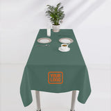 Custom Blue Green Khaki Square Table Cloth
