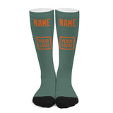Custom Blue Green Orange Knee-High Sock
