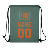 Custom Blue Green Orange Drawstring Bag