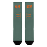 Custom Blue Green Orange Knee-High Sock