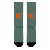 Custom Blue Green Orange Knee-High Sock