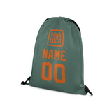 Custom Blue Green Orange Drawstring Bag