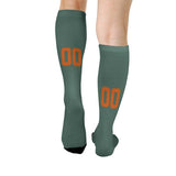 Custom Blue Green Orange Knee-High Sock