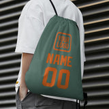 Custom Blue Green Orange Drawstring Bag