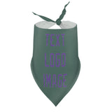 Custom Blue Green Light Purple Pet Scarf