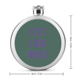 Custom Blue Green Light Purple Hip Flask