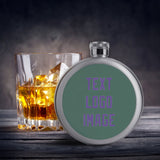 Custom Blue Green Light Purple Hip Flask