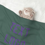 Custom Blue Green Light Purple Pet Blanket