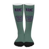 Custom Blue Green Purple Knee-High Sock
