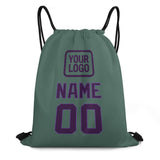 Custom Blue Green Purple Drawstring Bag