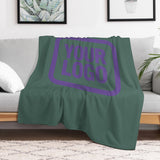 Custom Blue Green Light Purple Blanket