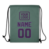 Custom Blue Green Purple Drawstring Bag