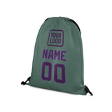 Custom Blue Green Purple Drawstring Bag