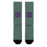 Custom Blue Green Purple Knee-High Sock