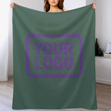 Custom Blue Green Light Purple Blanket