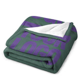 Custom Blue Green Light Purple Blanket