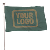 Custom Blue Green Light Khaki Flag