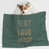 Custom Blue Green Light Khaki Pet Blanket