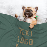 Custom Blue Green Light Khaki Pet Blanket