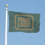 Custom Blue Green Light Khaki Flag