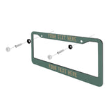Custom Blue Green Light Khaki License Plate Frame