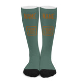 Custom Blue Green Khaki Knee-High Sock