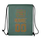 Custom Blue Green Khaki Drawstring Bag