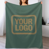 Custom Blue Green Light Khaki Blanket