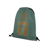 Custom Blue Green Khaki Drawstring Bag