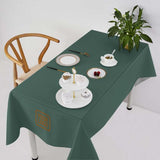 Custom Blue Green Light Khaki Square Table Cloth