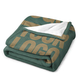 Custom Blue Green Light Khaki Blanket