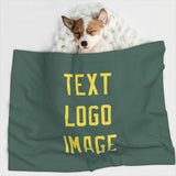 Custom Blue Green Light Yellow Pet Blanket