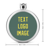 Custom Blue Green Light Yellow Hip Flask