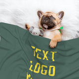 Custom Blue Green Light Yellow Pet Blanket