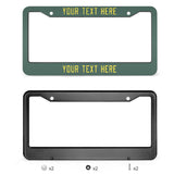 Custom Blue Green Light Yellow License Plate Frame