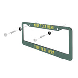 Custom Blue Green Light Yellow License Plate Frame