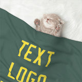 Custom Blue Green Light Yellow Pet Blanket