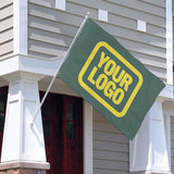 Custom Blue Green Light Yellow Flag