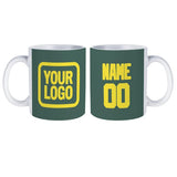 Custom Blue Green Light Yellow Mug