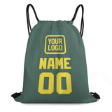 Custom Blue Green Light Yellow Drawstring Bag