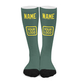 Custom Blue Green Light Yellow Knee-High Sock