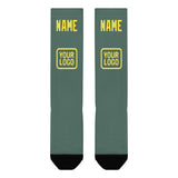 Custom Blue Green Light Yellow Knee-High Sock