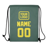 Custom Blue Green Light Yellow Drawstring Bag