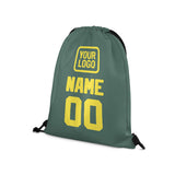 Custom Blue Green Light Yellow Drawstring Bag